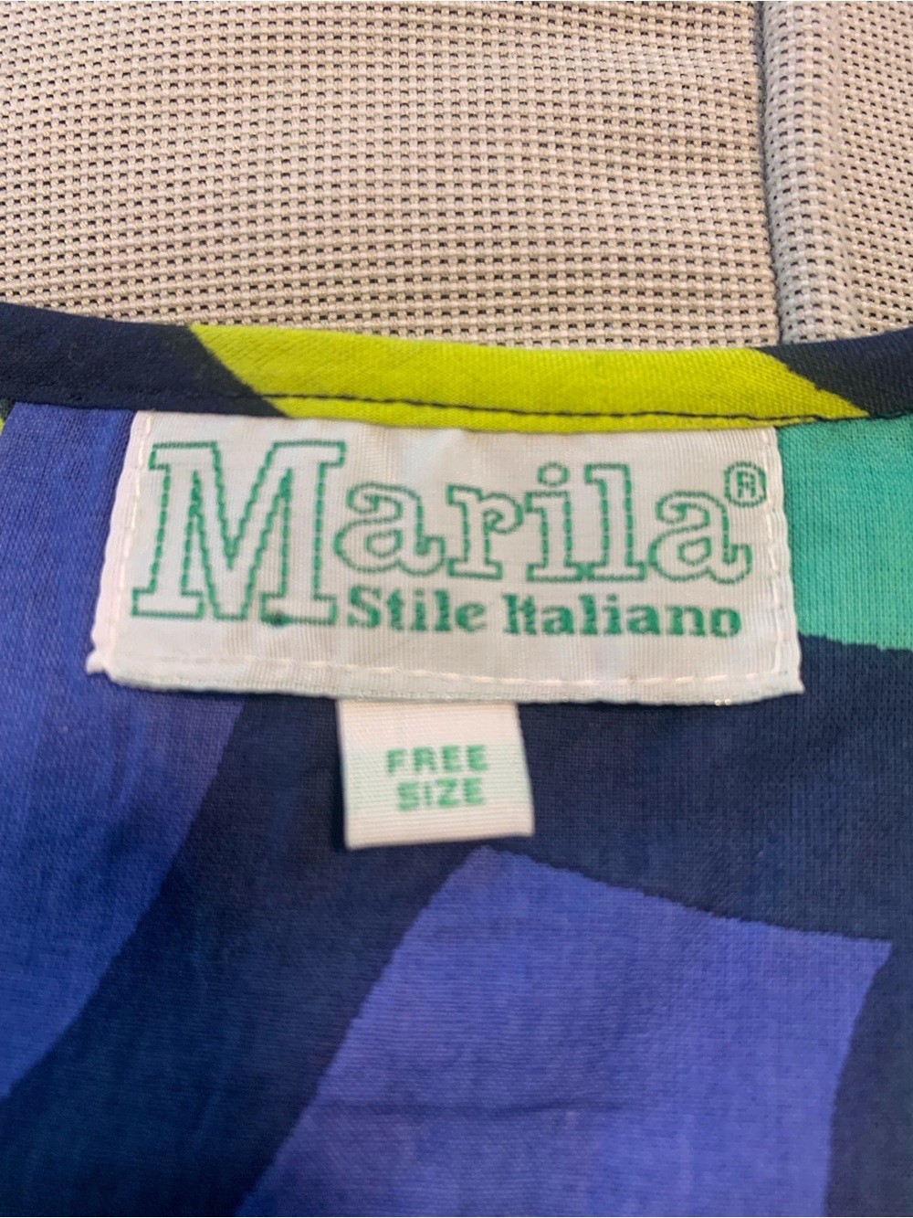 Vibrant Tropical Print Midi Dress - Green/Pink/Blue - Picture 7 of 8